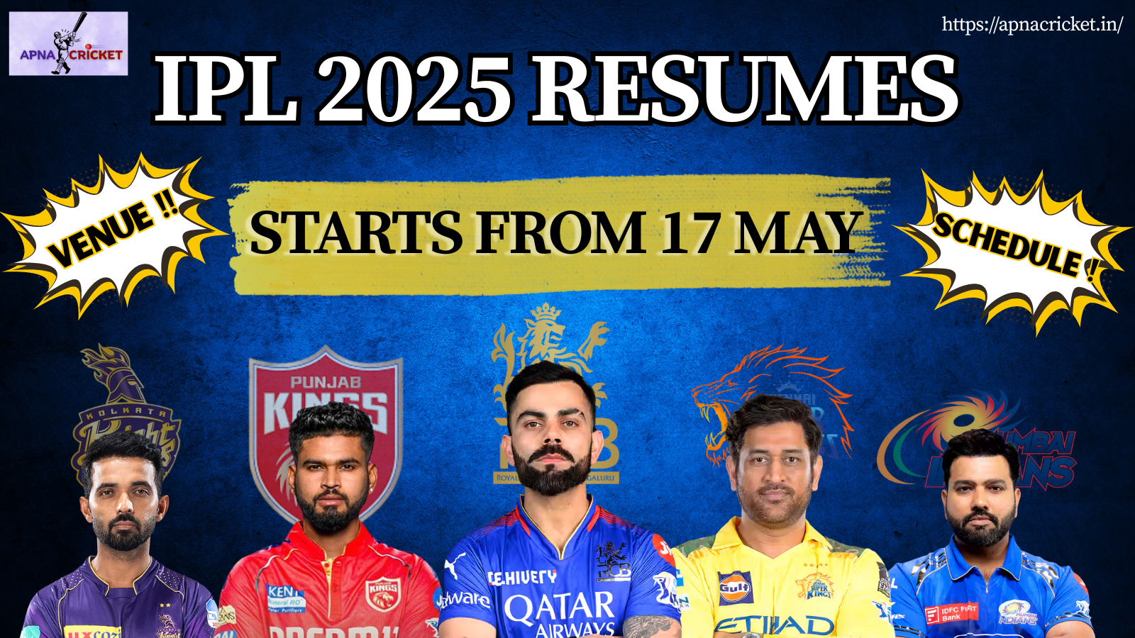 IPL 2025 RESUMES
