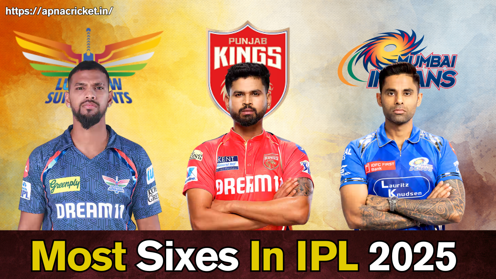 Most Sixes in IPL 2025